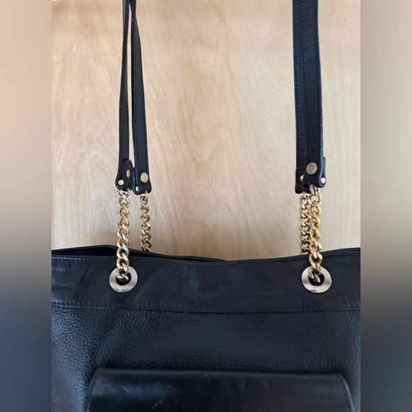 Vintage Bally Black Leather & Chain Shoulder Bag - Picture 9 of 15